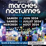 Marché nocturne – samedi 29 juin 2024 – Centre du Village – organisé par l’association ACATIA