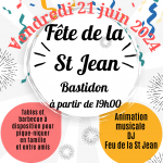 Fête de la Saint Jean – Vendredi 21 juin à 19h00 au Bastidon