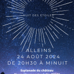 Nuit des étoiles – 24 août 2024 de 20h30 à minuit – Esplanade du Château